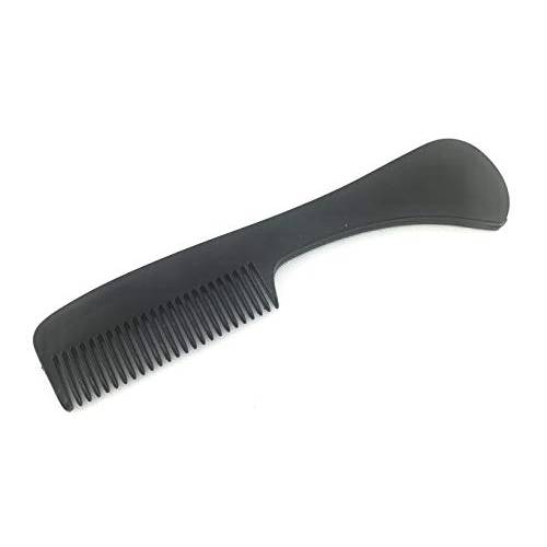 G.B.S Beard & Mustache Black Comb- Handmade Comb, Non-Petroleum Comb Cellulose Acetate, Fine Toothed Beard, Mustache Care- Perfect Daily Use Saw-Cut, Polished Pocket-Sized Comb (3”) Christmas Day Gift
