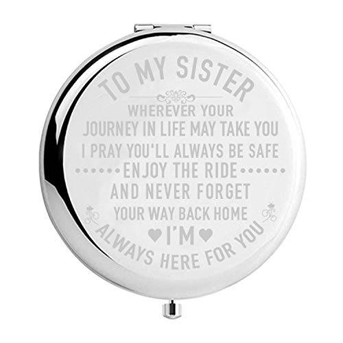 ALOVEA Sister Gifts from Sister Brother, Sisters Birthday Gift Ideas, for Girls, Engraved Gifts for Best Friend, Graduation Present for Her(to My Sister)