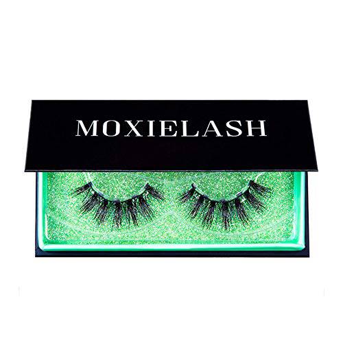 MoxieLash Magnetic Eyelashes - Money Lash | Reusable Magnetic Lashes, No Glue or Alcohol, Full Glam Volume - Unique Clusters of Long & Dense Lashes, Professional Faux False Eyelashes, Mink - 1 Pair