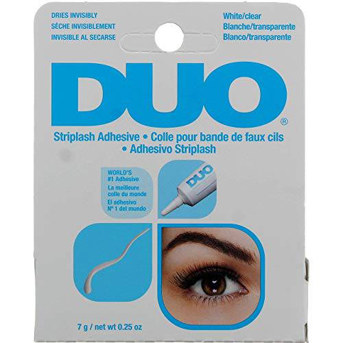DUO Strip Lash Adhesive White/Clear, for Strip False Eyelash, 0.25 oz, 2-Packs