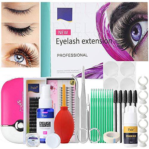 EBANKU 22PCS Eyelash Grafting Set Eyelash Extension For Starter Use Grafting Set Eyelashes，Lash Starter Kit, Eyelashes Extension Practice