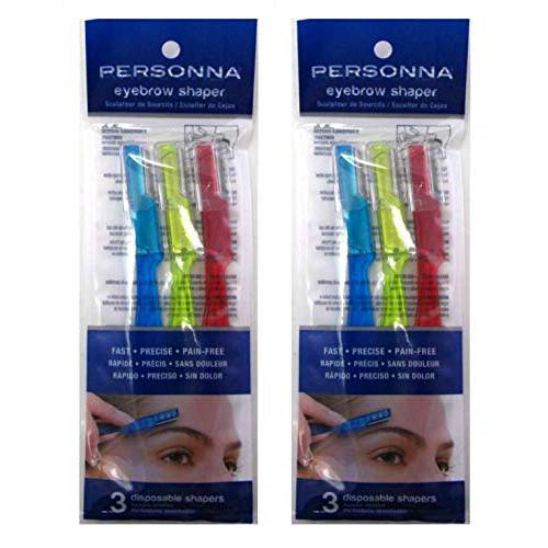 Personna Eyebrow Shapers 3 Count (2 Pack)