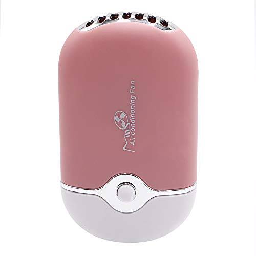 Afounda USB & Mini Portable Fan | Rechargeable Electric Handheld Air Conditioning Cooling Refrigeration Fan for Eyelash | Eyelash Extension | Nail Dryer(Pink)