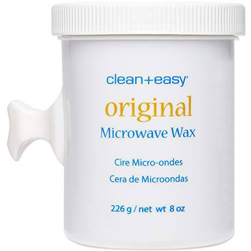 Clean + Easy Original Microwave Wax, Full Body Waxing, Great For Sensitive Skin, Fuss-Free Hair Removal Treatment, 8 oz