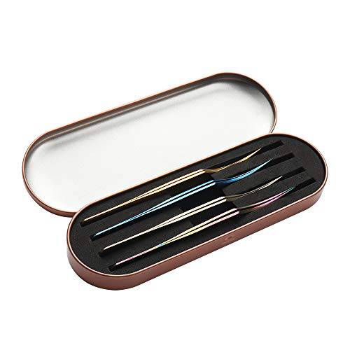 Professional Tweezers Storage Case Activated Sealed Box Eyelash Extension Tools Container, 1 Pc, Rose Gold