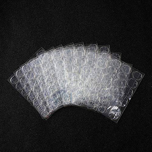 AIERFEI 240 pcs Double-Sided Adhesive Nail Stickers,Thin Breathable and Waterproof Nail Glue Stickers,Super Sticky Nail Adhesive tabs(10 Sheets)