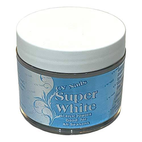 CV Nails 2 oz Super White Acrylic Powder Mix Nail Art Powder