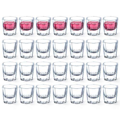 Jucoan 28 Pack Dappen Dish Cups for Nail Art Acrylic Liquid,1.3 Inch Mini Crystal Glass Nails Cups Bowls for Monomer Liquid, Acrylic Powder, Manicure Care