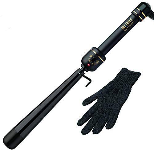 HOT TOOLS Professional Black Gold Reversed Tapered Curling Iron/wand, 1 1/4 Inches