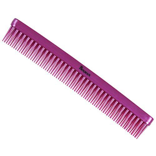 Denman 3 Row Detangle and Tease Styling Comb (PINK) for Wet Detangling, Backcombing and Separating Curls - D12
