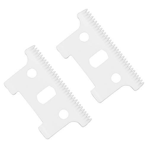 Professional Replacement Ceramic Moving Blades 04521 for Andis T Outliner, Including 2 Pieces Moving Blades, Compatible with Andis T Outliner GXT Trimmer(Off White, 2 Pieces)