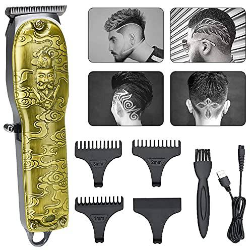 Rockubot Hair Clippers for Men,Professional Hair Trimmer for Man,Beard Trimmer for Men,Hair Cutting Kit, Zero Gapped Trimmers T Blade Trimmer Cordless Rechargeable LED Display(Sliver)
