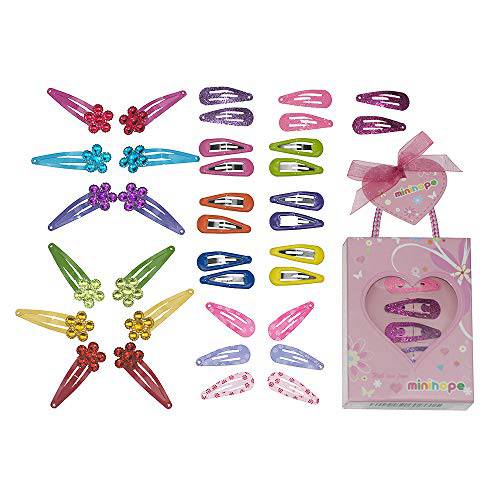 minihope Classics Contour Hair Clip for women, hair barrettes for Girls,keep loose hairs bangs and flyaways away from face.5cm,24 Count (Pack of 1)…