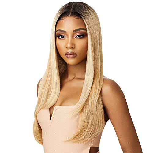 Premium Swiss Lace Front Wig Melted Hairline AALIYAH Ear-to-Ear Soft Lace Pre-attached Elastic band Pre-Plucked (DRFF4/HAZELNUTHONEY)