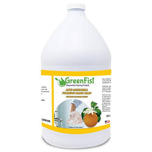GreenFist Foaming Hand Soap Refills Jug Orange Citrus Blossom Scent Foam Refill, 128 ounce ( 1 Gallon )
