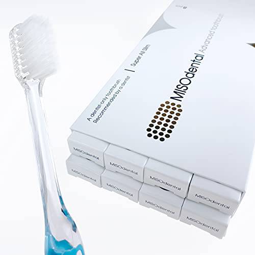 MISOdental Advanced Manual Toothbrush (All Slim 8 Count) for Adults, Soft Bristles, Small Head, Refreshing, Made in Korea, Included Protection Caps, Youth 12+