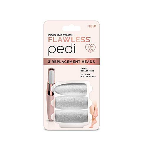 Finishing Touch Flawless Pedi Replacement Heads for Pedicures, 3 Piece Attachment Set