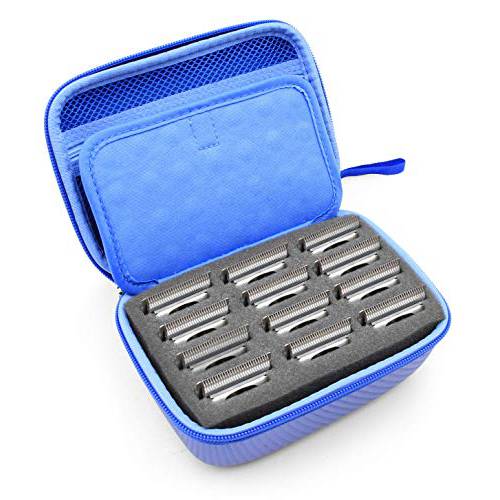 CASEMATIX Hair Clipper Blade Case Compatible with 12 Clipper Guards, Trimmers, Buzzers, Outliners and More Detachable Clippers Metal Guards, Blade Storage Travel Case Only