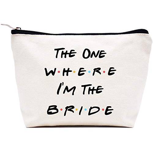 Bride Gift,The One Where I’m The Bride,Engagement Gift,Bride to Be Gift,Newly Engaged,Bridal Shower Gifts,Bachelorette Party Gifts,Friends TV Show,Makeup Bag Gift,Cosmetic Bag Gift