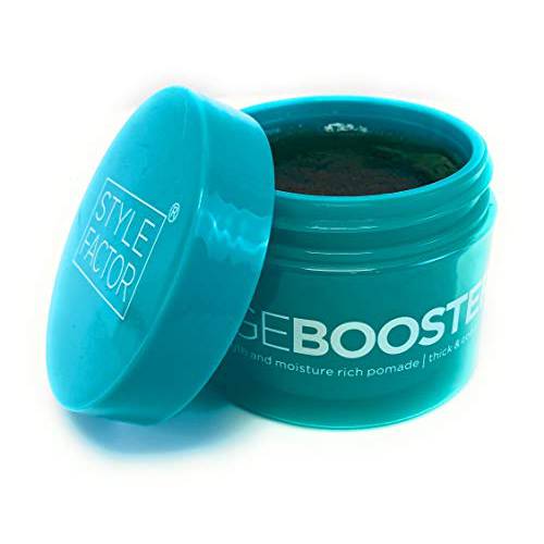Style Factor Edge Booster Strong Hold Water-Based Pomade - Super Shine & Moisture 3.38oz (TURGANITE)