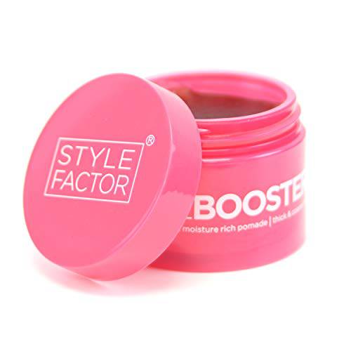 Style Factor Edge Booster Strong Hold Water-Based Pomade - Super Shine & Moisture 3.38oz (PINK BERYL)