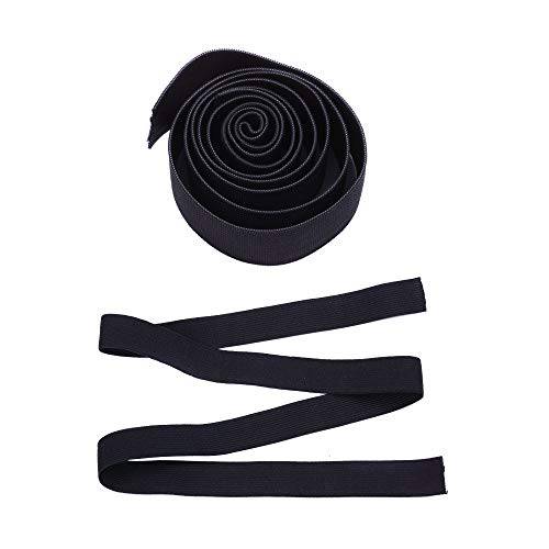 6PCS Black Elastic Bands for Wig Making Accessories Melting Band for Lace Wig Caps Making (2.5 cm)
