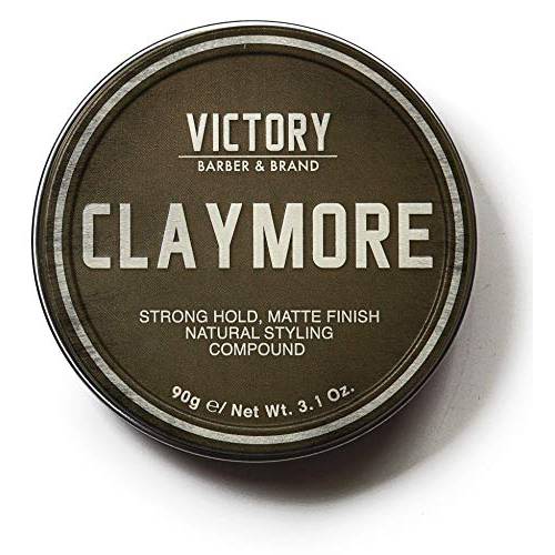 Victory Barber & Brand Claymore Men’s Hair Clay Men’s Hair Products Made in the USA | Strong Hold Clay with a Matte Clay Finish | Clay Pomade Matte Clay Hair Product for the Rough and the Ready