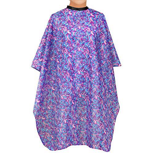Women’s Hair Cutting Cape For Salons, Haircut Cape for Barber With Adjustable Neck Snaps and Trendy Hair Swirls Design, Hair Swirls