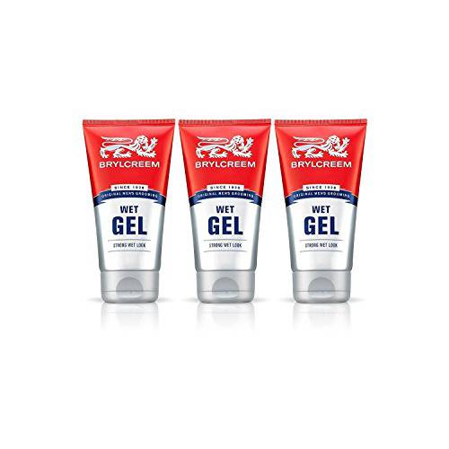 NEW 3 X BRYLCREEM STRONG WET LOOK GEL 150ml MENS HAIR STYLING GEL - BARGAIN by Brylcreem