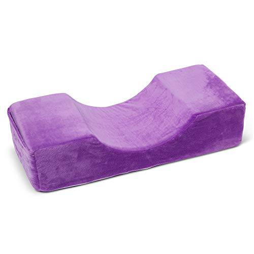 SAILFIN Lash Pillow for Lash Extensions, Eyelash Extension Pillow, Lash Bed Pillow, Memory Foam Lash Neck Pillow for Lash Extensions, Purple