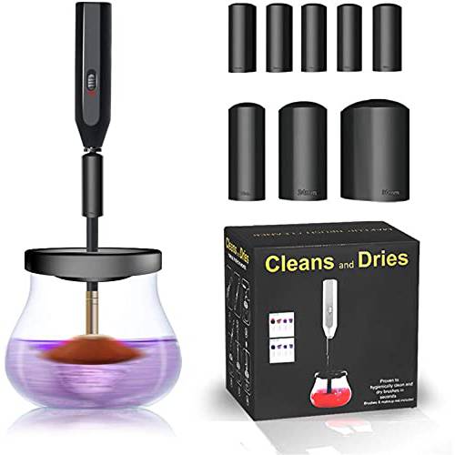 Makeup Brush Cleaner Dryer Machine Is Time Saving And Easy To Use Cleaning And Drying Within One Minute The Electric Cosmetic Brush Has 8 Rubber Tube Sleeves