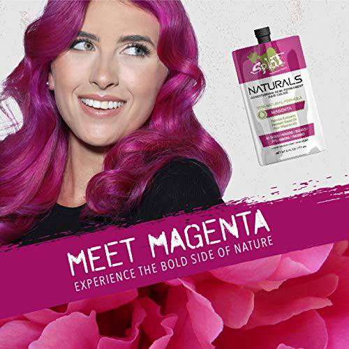 Splat Naturals in Magenta, Conditioning Semi-Permanent Pink Hair Color Kit, 6 oz