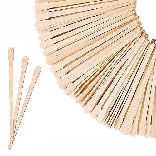 Mibly Wooden Wax Sticks - Eyebrow, Lip, Nose Small Waxing Applicator Sticks for Hair Removal and Smooth Skin - Spa and Home Usage (Pack of 500)