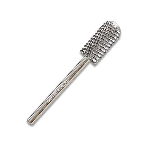 MPNETDEAL (Medium) Safety Nail Carbide Silver Drill Bit Round Top Large Barrel Head Fit for 3/32’’e-File Electric Dremel Drill Machine