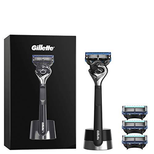 Gillette Fusion5 ProGlide Razor for Men + 4 Refill Blades ProGlide Razor Blades for Men with Precision Trimmer, Gift Set Ideas for Him/Dad
