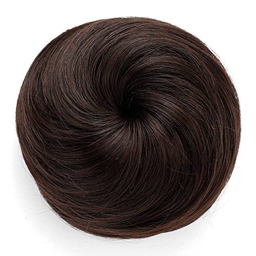 Onedor Synthetic Fiber Hair Extension Chignon Donut Bun Wig Hairpiece (6 - Medium Chestnut Brown)