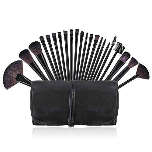 Makeup Brushes, Premium Makeup Brushes Set Black 22 Piece Complete Cosmetic Brush Collection for Foundation Blending Power Blush Eyeshadow