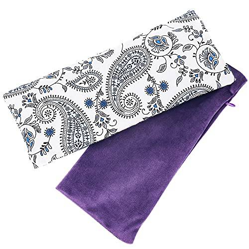 Eye Pillow with Extra Cover Yoga Meditation Accessories Lavender Aromatherapy Weighted Eye Mask for Sleeping, Yoga, Meditation, Self Care Relaxation Gifts for Women, Mom