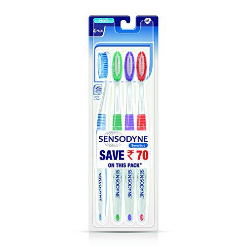 Sensodyne Sensitive Toothbrush with Soft Bristles Pack - 4 Pieces