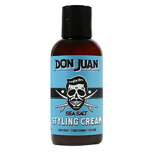 Don Juan Sea Salt Hair Styling Cream | Light Hold | Conditions and Adds Volume and Texture To Hair | Natural Ingredients | Surf Wax Scent, 4 fl oz