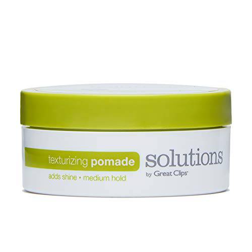Solutions by Great Clips Texturizing Pomade, 2oz |Light-to-Medium Hold Hair Styling Aid | Provides Natural Shine