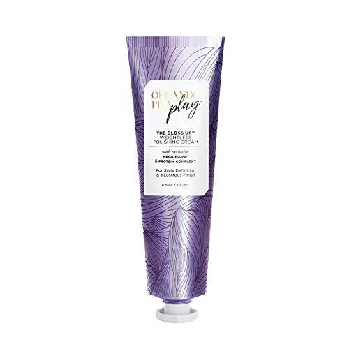 ORLANDO PITA PLAY The Gloss Up Weightless Polishing Cream, Exclusive Mega Pump 5 Protein Complex, For Style Definition & A Lustrous Finish, Restores Shine & Silkiness, 4 Fl Oz (Polishing Cream)