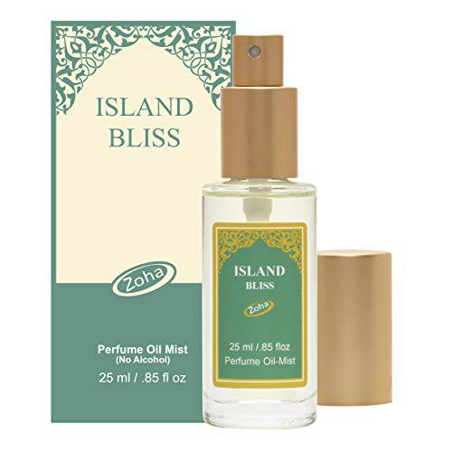 Zoha Island Bliss|Roll On Perfume for Women and Men | Alcohol Free & Essential Oil Based Perfumes for Moisturized Skin | Long Lasting & Vegan Fragrance Made in USA (9 ml/.30 Oz)