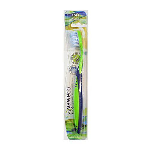 Yaweco Soft Nylon Biobased Toothbrush, 1 EA