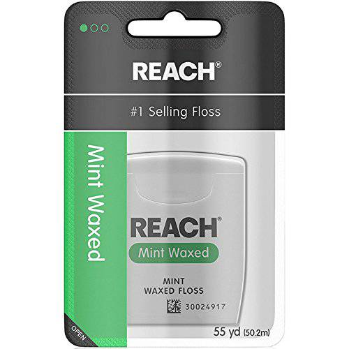 REACH Mint Waxed Floss 55 Yards (Pack of 12)