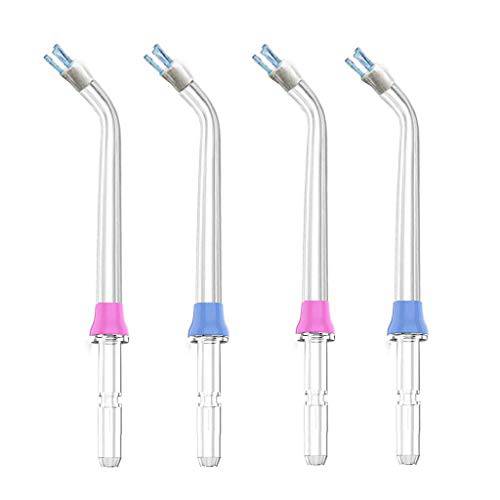 Pack of 4 Plaque Seeker Replacement Tips Compatible With Waterpik Water Flossers and Other Brand Oral Irrigators, Water Flosser Tip Replacement, Plaque Remove Brisles Tips