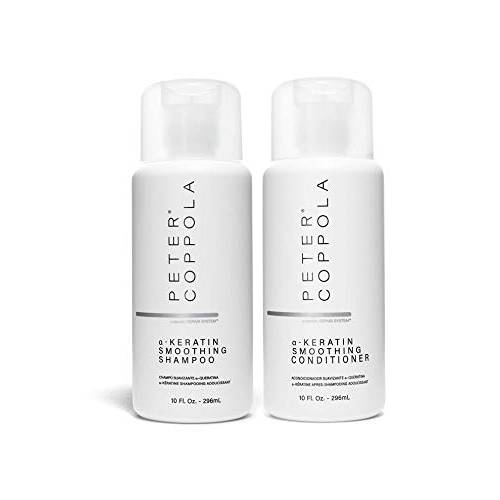 Peter Coppola a-Keratin Smoothing Shampoo & Conditioner Set 10 oz - Smooth Shiny Hair - Frizz Free Hair - Healthy Strong Hair