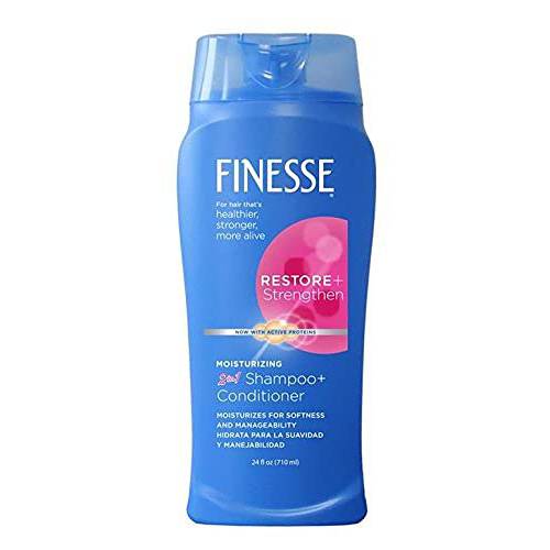 Finesse Moisturizing 2 In 1 Shampoo, 24 Ounce (Pack of 6)