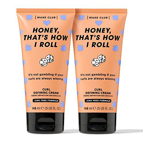 MANE CLUB Honey, That’s How I Roll Curl Defining Cream cruelty free, vegan, no sulfates or parabens — Pack of 2