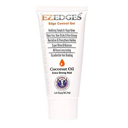 EZEDGES EDGE CONTROL GEL Extra Strong Hold (Coconut Oil), 1.41 oz.